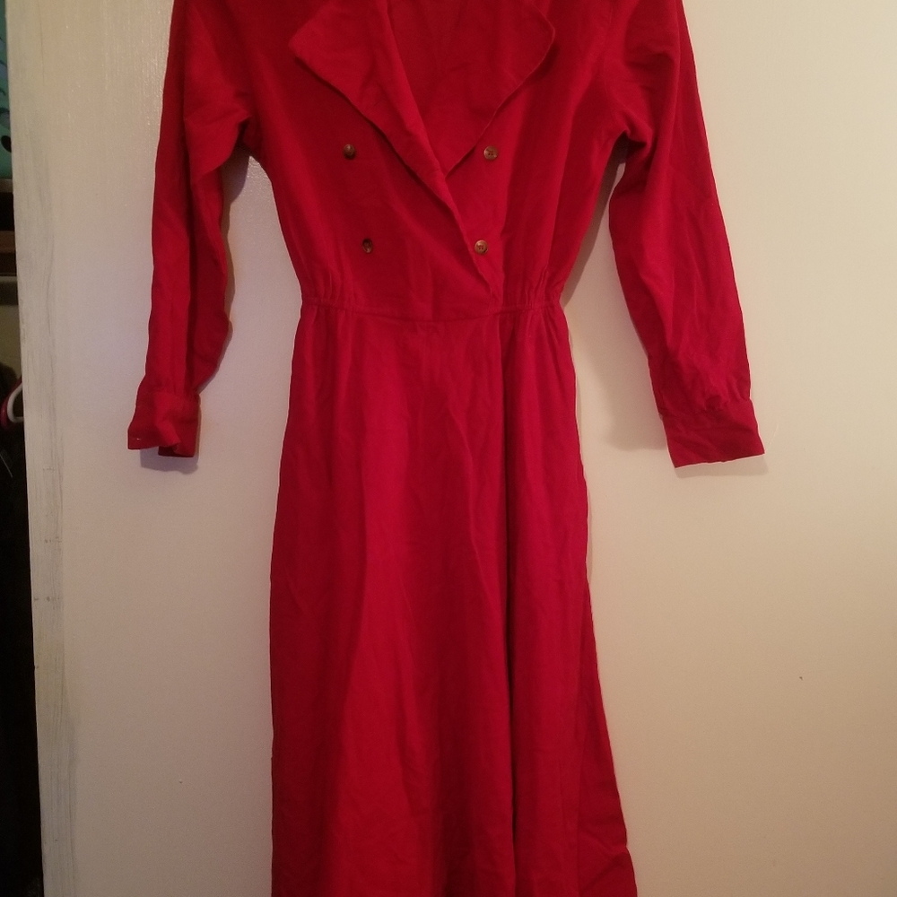 Vintage eighties charter club red dress size 1212